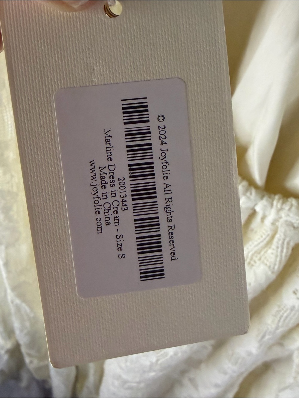 Joyfolie Marline Dress Cream Lace High-Low Halter Open Back Women’s Size Small - Picture 5 of 12